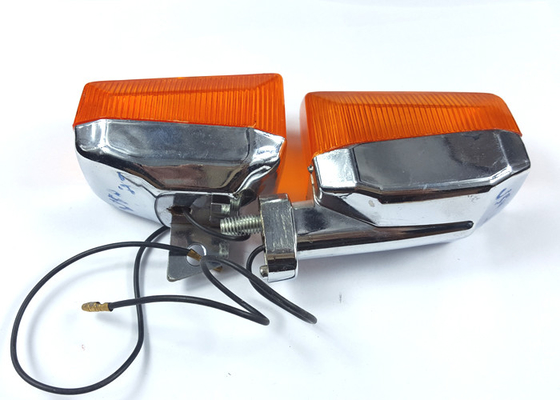 A lâmpada plástica de Winker da motocicleta/gerencie a caixa branca clara da tampa alaranjada de V50 F e de R
